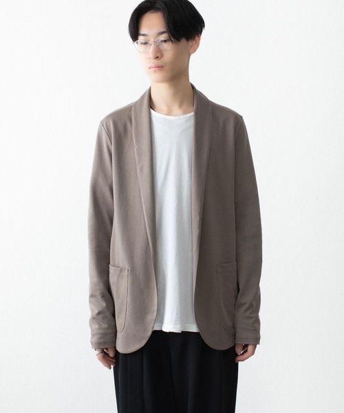 ATTACHMENT（アタッチメント）の「【 直営店・ZOZOTOWN限定 】コットン ダブルフェイス ストールカーディガン / COTTON DOUBLE FACE STOLE CARDIGAN（カーディガン/ボレロ・メンズ・ブラック/カーキ系/ダークグレー・1/3/2）」の4枚目の写真