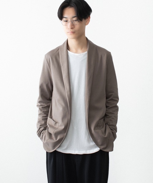ATTACHMENT（アタッチメント）の「【 直営店・ZOZOTOWN限定 】コットン ダブルフェイス ストールカーディガン / COTTON DOUBLE FACE STOLE CARDIGAN（カーディガン/ボレロ・メンズ・ブラック/カーキ系/ダークグレー・1/3/2）」の5枚目の写真