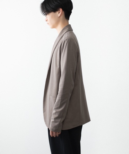 ATTACHMENT（アタッチメント）の「【 直営店・ZOZOTOWN限定 】コットン ダブルフェイス ストールカーディガン / COTTON DOUBLE FACE STOLE CARDIGAN（カーディガン/ボレロ・メンズ・ブラック/カーキ系/ダークグレー・1/3/2）」の7枚目の写真
