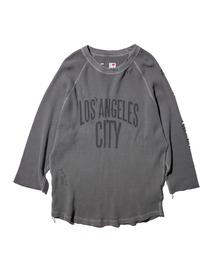 I LOVE LA / 3/4 SLEEVE WAFFLE TEE