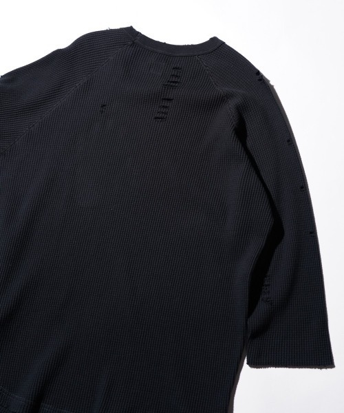 2AM(ツーエイエム)の「I LOVE LA / 3/4 SLEEVE WAFFLE TEE(Tシャツ/カットソー・メンズ・ブラック/ナチュラル/ブラック系1・LARGE/MEDIUM)」の21枚目の写真