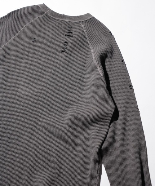 2AM(ツーエイエム)の「I LOVE LA / 3/4 SLEEVE WAFFLE TEE(Tシャツ/カットソー・メンズ・ブラック/ナチュラル/ブラック系1・LARGE/MEDIUM)」の22枚目の写真