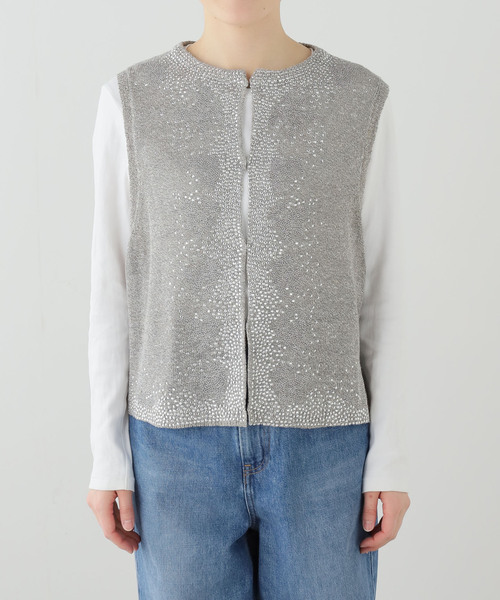 JOURNAL STANDARD LUXE（ジャーナルスタンダード　ラックス）の「LC ビジューベスト（ベスト・レディース・ベージュ/ライトグレー・FREE）」の10枚目の写真