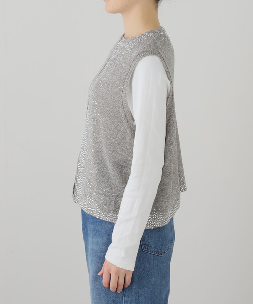 JOURNAL STANDARD LUXE（ジャーナルスタンダード　ラックス）の「LC ビジューベスト（ベスト・レディース・ベージュ/ライトグレー・FREE）」の11枚目の写真