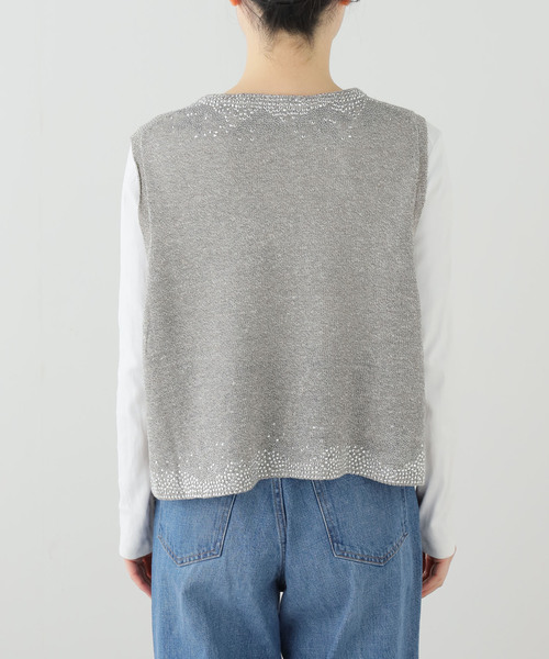 JOURNAL STANDARD LUXE（ジャーナルスタンダード　ラックス）の「LC ビジューベスト（ベスト・レディース・ベージュ/ライトグレー・FREE）」の12枚目の写真