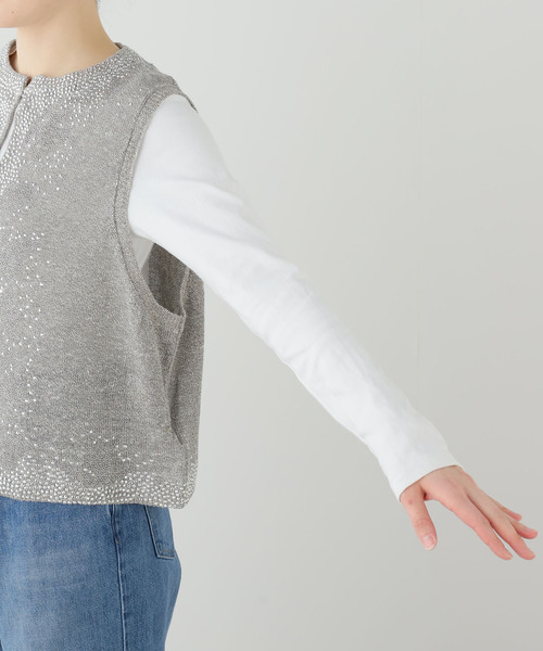 JOURNAL STANDARD LUXE（ジャーナルスタンダード　ラックス）の「LC ビジューベスト（ベスト・レディース・ベージュ/ライトグレー・FREE）」の13枚目の写真