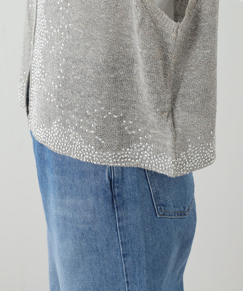 JOURNAL STANDARD LUXE（ジャーナルスタンダード　ラックス）の「LC ビジューベスト（ベスト・レディース・ベージュ/ライトグレー・FREE）」の14枚目の写真