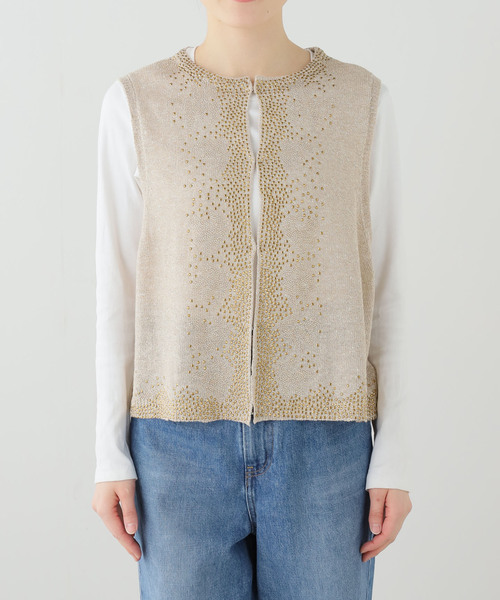 JOURNAL STANDARD LUXE（ジャーナルスタンダード　ラックス）の「LC ビジューベスト（ベスト・レディース・ベージュ/ライトグレー・FREE）」の18枚目の写真