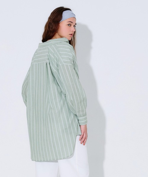 coca(coca)(コカ)の「オーバーサイズストライプシャツ(シャツ/ブラウス・レディース・A/B・L/M)」の11枚目の写真