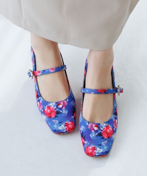 HIMIKO（ヒミコ）の「【HIMIKO】HANAE MORI×HIMIKO クリアヒールメリージェーン/ 661128（パンプス・レディース・オレンジ/ブラック/ブルー・23.5cm/22.5cm/23.0cm/25.0cm/24.0cm/24.5cm/22.0cm/25.5cm）」の2枚目の写真