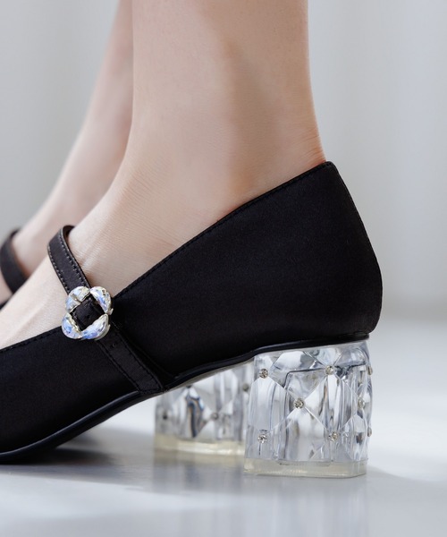 HIMIKO（ヒミコ）の「【HIMIKO】HANAE MORI×HIMIKO クリアヒールメリージェーン/ 661128（パンプス・レディース・オレンジ/ブラック/ブルー・23.5cm/22.5cm/23.0cm/25.0cm/24.0cm/24.5cm/22.0cm/25.5cm）」の11枚目の写真