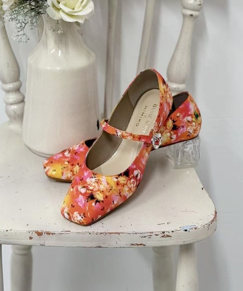 HIMIKO（ヒミコ）の「【HIMIKO】HANAE MORI×HIMIKO クリアヒールメリージェーン/ 661128（パンプス・レディース・オレンジ/ブラック/ブルー・23.5cm/22.5cm/23.0cm/25.0cm/24.0cm/24.5cm/22.0cm/25.5cm）」の15枚目の写真