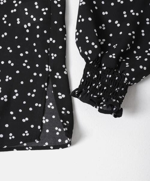 URBAN RESEARCH ROSSO WOMEN(アーバンリサーチ ロッソ)の「『WEB/一部店舗限定』ウォッシャブルランダムドットブラウス(シャツ/ブラウス・レディース・ブラック/ライトベージュ・FREE)」の22枚目の写真