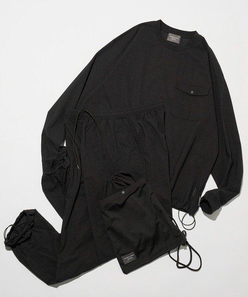 セール】パッカブル ロングスリーブ トラベルセットアップ Fabric by