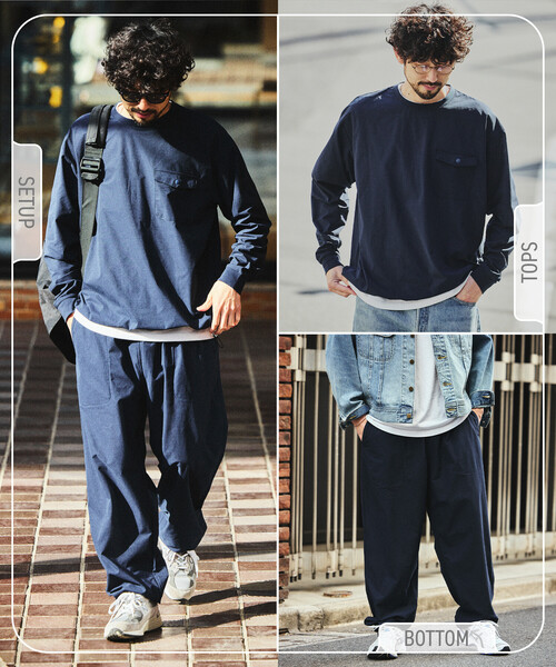 FREAK'S STORE(フリークスストア)の「パッカブル ロングスリーブ トラベルセットアップ Fabric by SOLOTEX(R) ミニバッグ付き(Tシャツ/カットソー・メンズ・チャコールグレー/ブラック/ネイビー/ブラウン/オリーブ・SMALL/MEDIUM/LARGE)」の7枚目の写真