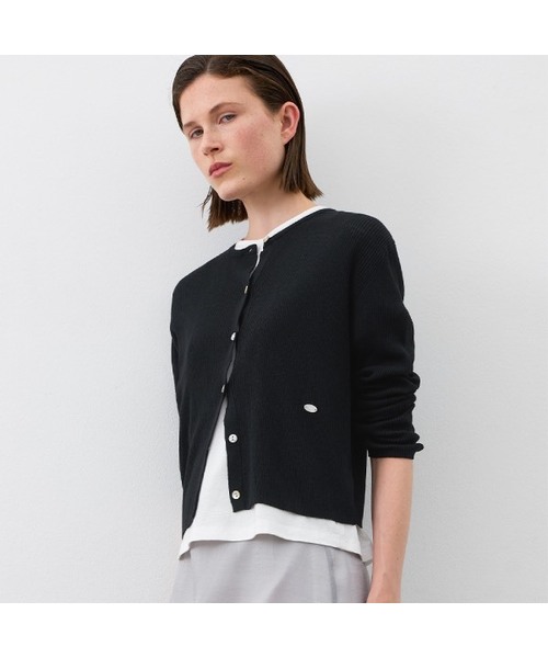 ATELIER NAIN（アトリエナイン）の「ESSENTIAL NOAH CROP CARDIGAN (Z-CD-2223)（カーディガン/ボレロ・レディース・ブラック/グレー/イエロー/アイボリー・FREE）」の3枚目の写真