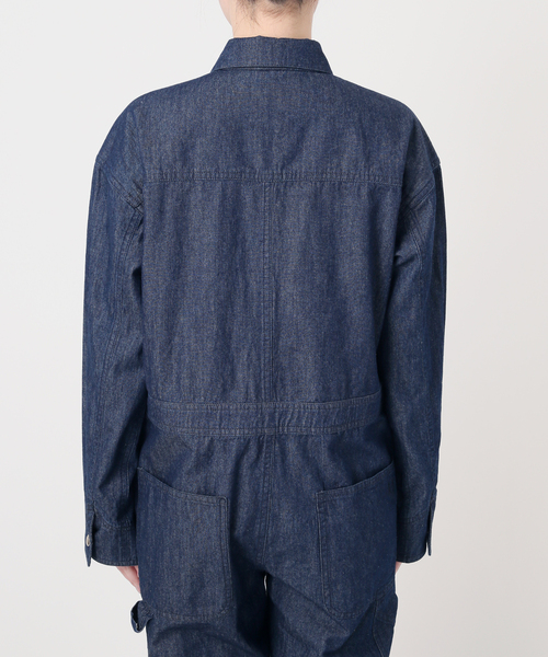 UNIVERSAL OVERALL(ユニバーサルオーバーオール)の「UNIVERSAL OVERALL SLOBE別注 デニムオールインワン 【洗濯機使用可能】(つなぎ/オールインワン・レディース・ブルー・38/36)」の9枚目の写真