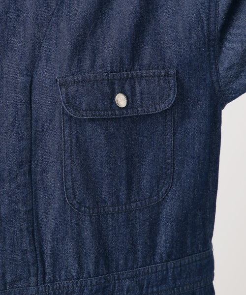 UNIVERSAL OVERALL(ユニバーサルオーバーオール)の「UNIVERSAL OVERALL SLOBE別注 デニムオールインワン 【洗濯機使用可能】(つなぎ/オールインワン・レディース・ブルー・38/36)」の14枚目の写真