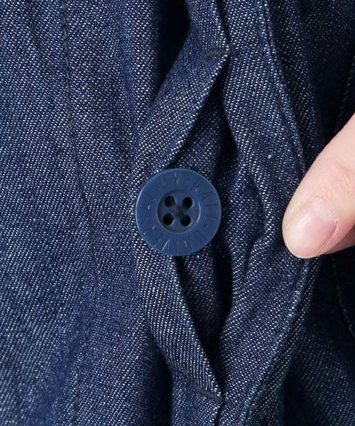 UNIVERSAL OVERALL(ユニバーサルオーバーオール)の「UNIVERSAL OVERALL SLOBE別注 デニムオールインワン 【洗濯機使用可能】(つなぎ/オールインワン・レディース・ブルー・38/36)」の15枚目の写真