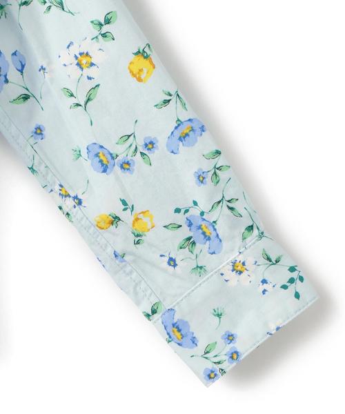 green label relaxing（グリーンレーベルリラクシング）の「コットンブロード フラワーソウガラ◆（シャツ/ブラウス・キッズ・ホワイト/ライトブルー・105/125/115）」の7枚目の写真