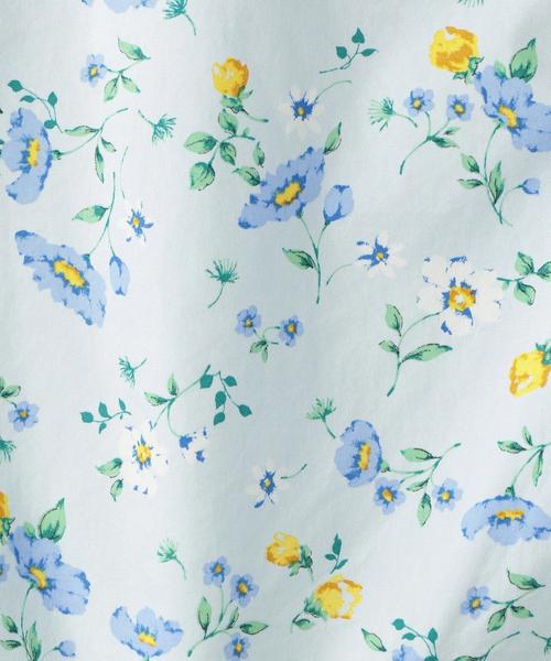 green label relaxing（グリーンレーベルリラクシング）の「コットンブロード フラワーソウガラ◆（シャツ/ブラウス・キッズ・ホワイト/ライトブルー・105/125/115）」の9枚目の写真