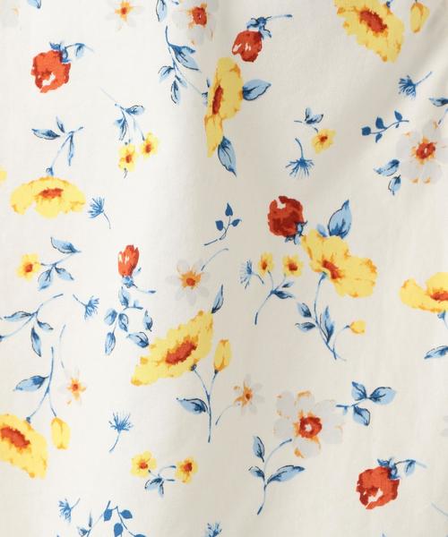 green label relaxing（グリーンレーベルリラクシング）の「コットンブロード フラワーソウガラ◆（シャツ/ブラウス・キッズ・ホワイト/ライトブルー・105/125/115）」の4枚目の写真
