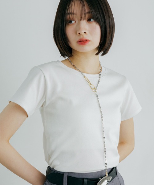 PAGEBOY（ページボーイ）の「チェーンロングラリエット（ネックレス・レディース・シルバー/ブラック・FREE）」の2枚目の写真