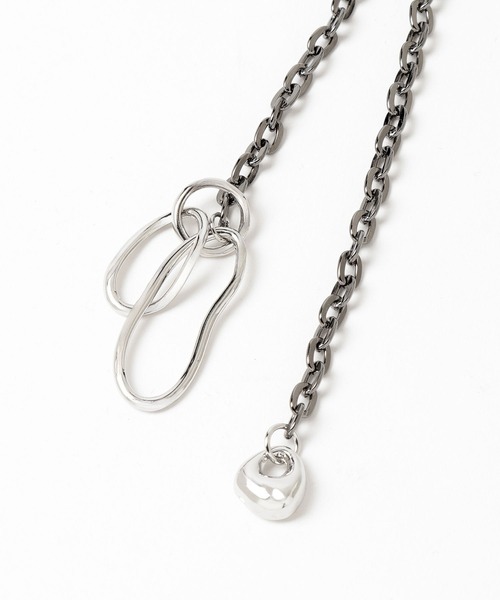 PAGEBOY（ページボーイ）の「チェーンロングラリエット（ネックレス・レディース・シルバー/ブラック・FREE）」の17枚目の写真