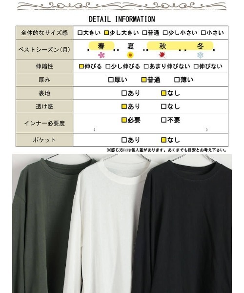 GOLDJAPAN(ゴールドジャパン)の「スラブオーバーサイズプルオーバー【大きいサイズ対応】(スウェット・レディース・オフホワイト/ブラック/カーキ・4L~5L/LL~3L)」の9枚目の写真