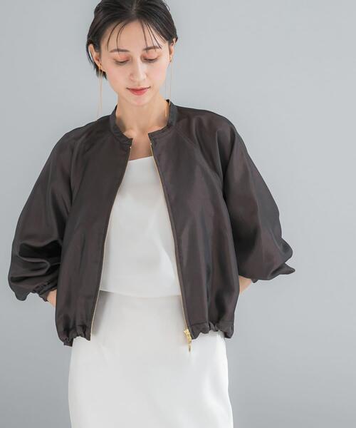 URBAN RESEARCH ROSSO WOMEN(アーバンリサーチ ロッソ)の「ビンテージツイルライトブルゾン(ブルゾン・レディース・ダークブラウン/アイボリー・FREE)」の2枚目の写真