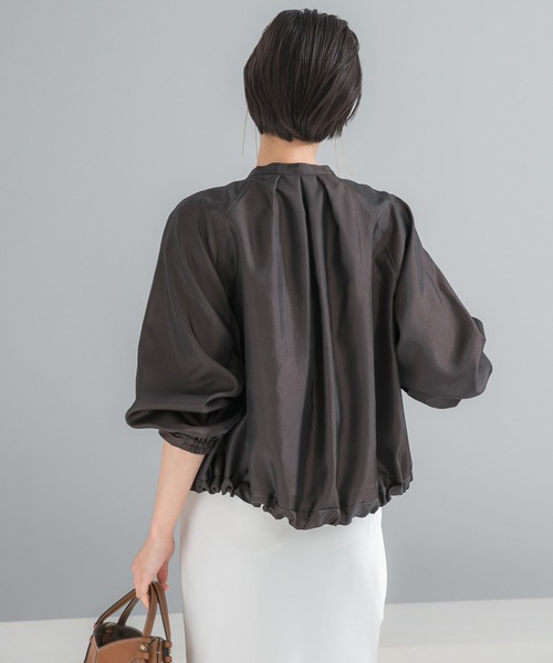 URBAN RESEARCH ROSSO WOMEN（アーバンリサーチ　ロッソ）の「ビンテージツイルライトブルゾン（ブルゾン・レディース・ダークブラウン/アイボリー・FREE）」の11枚目の写真