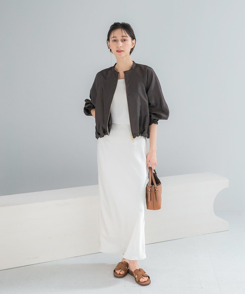 URBAN RESEARCH ROSSO WOMEN（アーバンリサーチ　ロッソ）の「ビンテージツイルライトブルゾン（ブルゾン・レディース・ダークブラウン/アイボリー・FREE）」の12枚目の写真