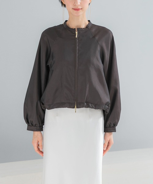 URBAN RESEARCH ROSSO WOMEN（アーバンリサーチ　ロッソ）の「ビンテージツイルライトブルゾン（ブルゾン・レディース・ダークブラウン/アイボリー・FREE）」の13枚目の写真