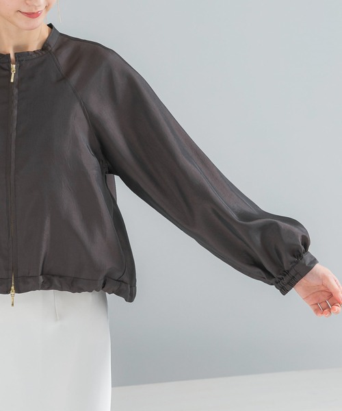 URBAN RESEARCH ROSSO WOMEN（アーバンリサーチ　ロッソ）の「ビンテージツイルライトブルゾン（ブルゾン・レディース・ダークブラウン/アイボリー・FREE）」の16枚目の写真