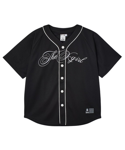 X-girl（エックスガール）の「SCRIPT LOGO BASEBALL SHIRT（シャツ/ブラウス・レディース・グレー/ブラック・S/M）」の16枚目の写真