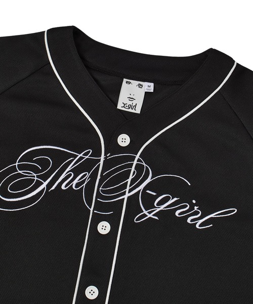 X-girl（エックスガール）の「SCRIPT LOGO BASEBALL SHIRT（シャツ/ブラウス・レディース・グレー/ブラック・S/M）」の18枚目の写真