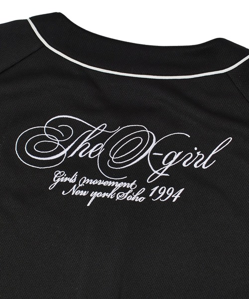 X-girl（エックスガール）の「SCRIPT LOGO BASEBALL SHIRT（シャツ/ブラウス・レディース・グレー/ブラック・S/M）」の19枚目の写真