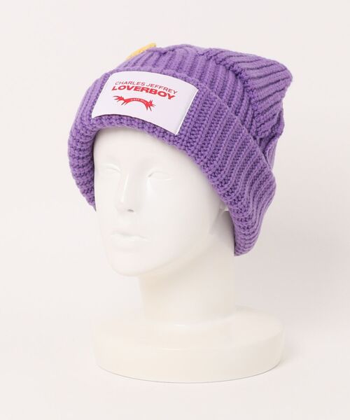 Charles Jeffrey Loverboy（チャールズジェフリーラバーボーイ）の「Charles Jeffrey LOVERBOY/チャールズジェフリーラバーボーイ/CHUNKY EARS BEANIE（ニットキャップ/ビーニー・メンズ・イエロー/パープル/ピンク/ブルー/ブラウン/ブラック・F）」の5枚目の写真