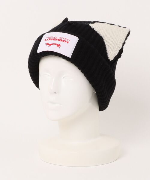 Charles Jeffrey Loverboy（チャールズジェフリーラバーボーイ）の「Charles Jeffrey LOVERBOY/チャールズジェフリーラバーボーイ/CHUNKY EARS BEANIE（ニットキャップ/ビーニー・メンズ・イエロー/パープル/ピンク/ブルー/ブラウン/ブラック・F）」の17枚目の写真