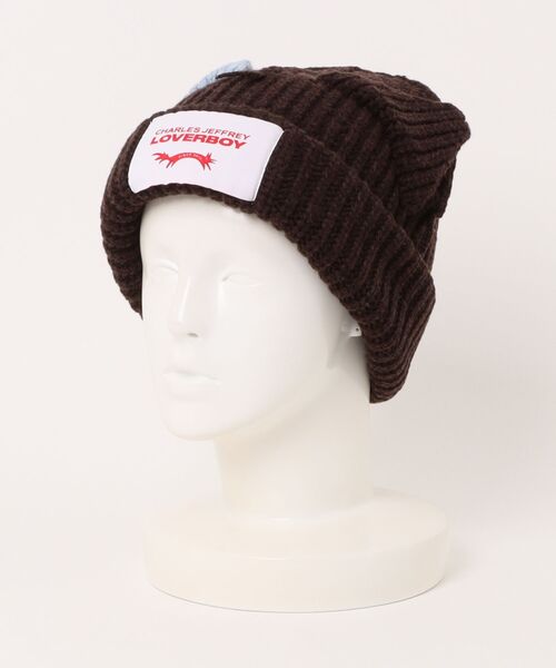 Charles Jeffrey Loverboy（チャールズジェフリーラバーボーイ）の「Charles Jeffrey LOVERBOY/チャールズジェフリーラバーボーイ/CHUNKY EARS BEANIE（ニットキャップ/ビーニー・メンズ・イエロー/パープル/ピンク/ブルー/ブラウン/ブラック・F）」の18枚目の写真