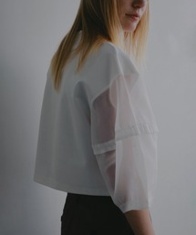 MANOF | SHEER SLEEVES CUT TOPS(Tシャツ/カットソー)