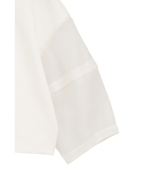 MANOF（マノフ）の「SHEER SLEEVES CUT TOPS（Tシャツ/カットソー・レディース・ブラック/ホワイト・F）」の21枚目の写真