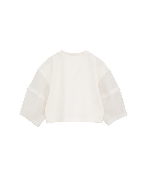 MANOF（マノフ）の「SHEER SLEEVES CUT TOPS（Tシャツ/カットソー・レディース・ブラック/ホワイト・F）」の19枚目の写真