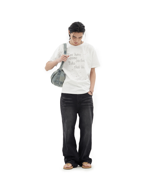 DEFGARMENTS（デフグラメンツ）の「GRUNGE TEXT DAMAGED T-SHIRTS [WHITE]（Tシャツ/カットソー・レディース・その他・MEDIUM/LARGE）」の6枚目の写真