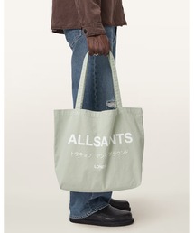 ALLSAINTS（オールセインツ）の「UNDERGROUND LOGO PRINTED TOTE BAG | アンダーグラウンド ロゴ プリント トート バッグ（トートバッグ）」