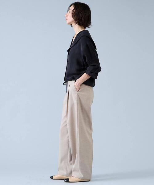 Liesse（リエス）の「麻調カーブパンツ（その他パンツ・レディース・ナチュラル/チャコールグレー・2/3）」の8枚目の写真