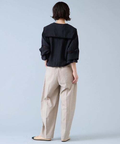 Liesse（リエス）の「麻調カーブパンツ（その他パンツ・レディース・ナチュラル/チャコールグレー・2/3）」の9枚目の写真