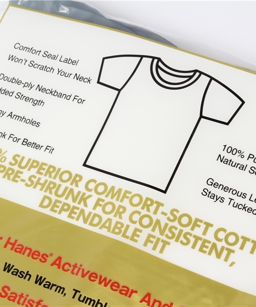 HANES（ヘインズ）の「【Hanes/ヘインズ】メンズ 【3枚組】ゴールドラベルクルーネックTシャツ ゴールドパック（Tシャツ/カットソー・メンズ・ホワイト・X-LARGE/LARGE/MEDIUM/SMALL）」の2枚目の写真