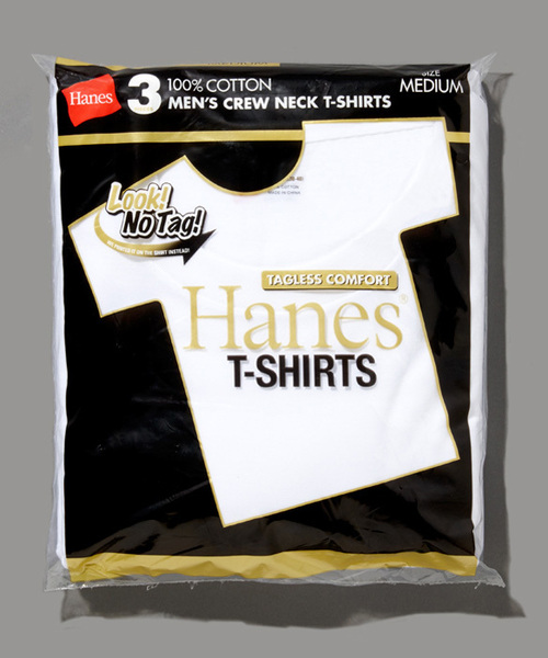 HANES（ヘインズ）の「【Hanes/ヘインズ】メンズ 【3枚組】ゴールドラベルクルーネックTシャツ ゴールドパック（Tシャツ/カットソー・メンズ・ホワイト・X-LARGE/LARGE/MEDIUM/SMALL）」の4枚目の写真
