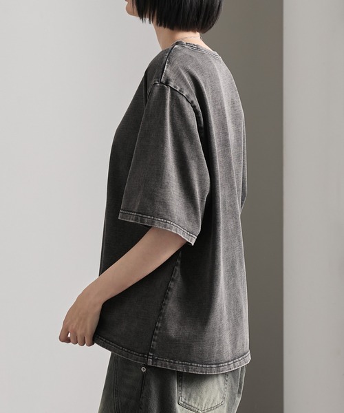 cussil(クシル)の「【cussil/クシル】リファインコットンワイドショートシルエット半袖Tシャツ(Tシャツ/カットソー・メンズ・ブラック/ホワイト/ブラック系/グレー系・L/S/M)」の9枚目の写真